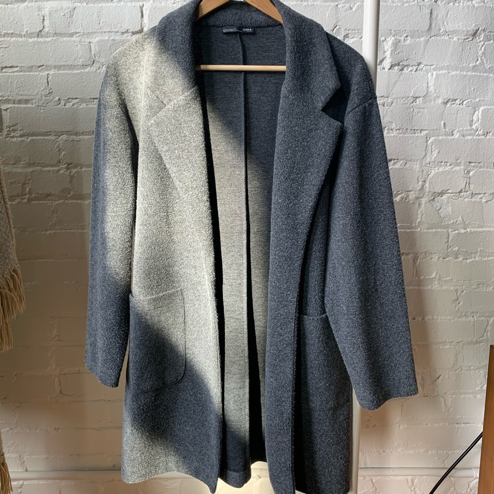 Zara Grey Sweater Coat